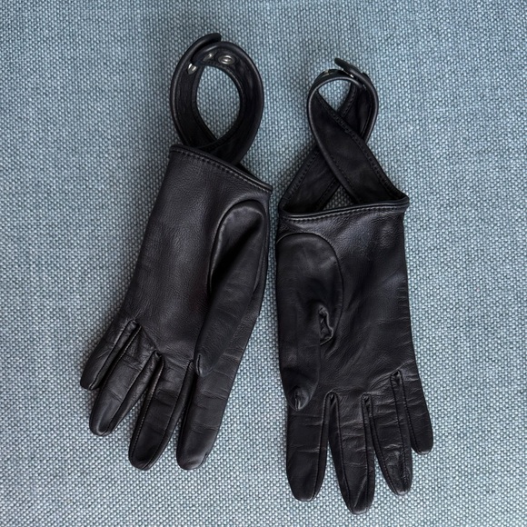 Agent Provocateur Black Leather Gloves, NWOT - Picture 4 of 7